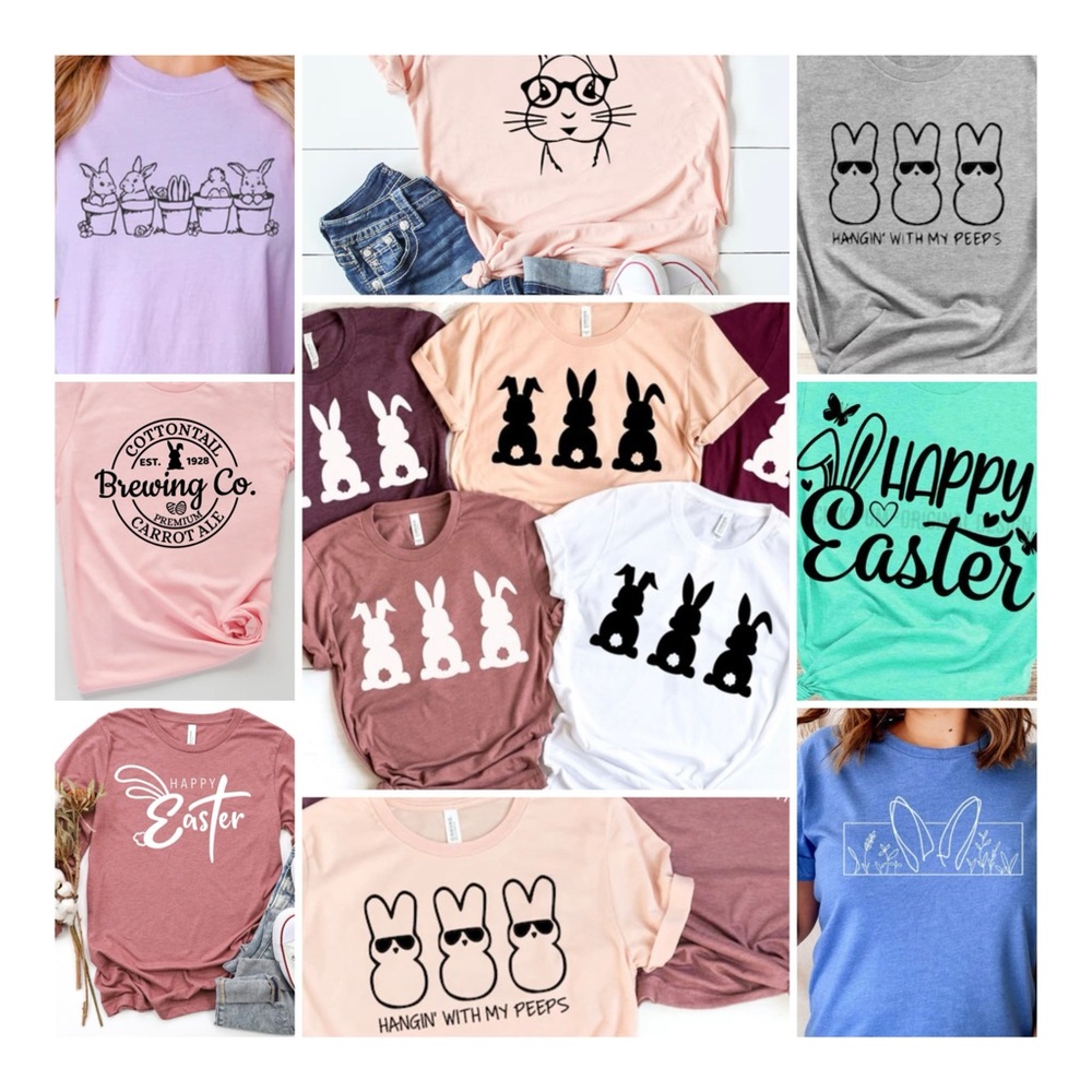 Easter Bunny Graphic Tee - Pink